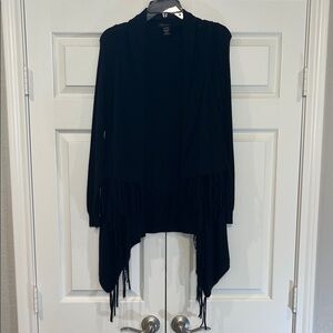 The Limited Black Women's Cardigan with Fringe